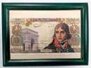 Billet de 100 Francs, année 1960 ou 1961 dans cadre vert Empire et or