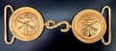 Boucle de ceinturon officier d'artillerie de marine, modèle 31. 3 pièces - Fabrication des Éts David