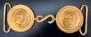 Boucle de ceinturon officier des troupes coloniales, modèle 37. 3 pièces - Fabrication des Éts David. Neuf de stock