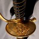 Polytechnique. Épée dite Tangente. Bouton de rivure en forme de diabolo. Attribuée à 2 Polytechniciens successifs. Lame utilisée en combat!