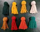 Pompon grosse boule, SANS bride, de couleurs variées - Pour coiffes et divers - L'unité