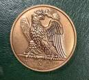 Refrappe moderne en bronze, médaille commémorative napoléonienne de Denon et Jaley: 