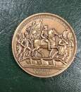Refrappe moderne en bronze, médaille commémorative napoléonienne de Denon et Jaley: 