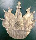 Très rare copie de plaque de shako modèle 1814, du 10 ème reg d'infanterie de ligne dit 