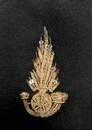 Paire de pattes de col d'officier DOUANIER en cannetille de fils d'argent sur drap noir.