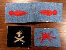 Lot, NUMÉRO 3, de 4 insignes de spécialité brodés et mités. Reliques Grande Guerre 