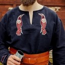 Tunique viking Huginn et Muninn noire 