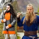 Tunique viking Roland en laine bicolore