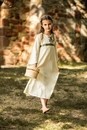 Robe enfant en coton Piccola Donna - BLEU ou ECRUE