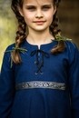 Robe enfant en coton Piccola Donna - BLEU ou ECRUE