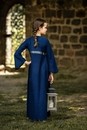 Robe enfant en coton Piccola Donna - BLEU ou ECRUE