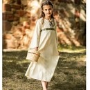 Robe enfant en coton Piccola Donna - BLEU ou ECRUE
