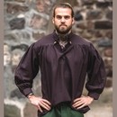 Chemise marron moyen-âge mixte Dominique 