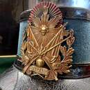 Shako ancien d'élève officier de Saint Cyr, avec plaque au modèle de 1872