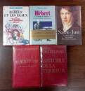 Lot de 5 livres des Éditions Académiques Perrin sur la révolution, reliure simili cuir rouge: Terreur, saint Just, Hebert, Babeuf, 10 aout 1792