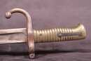 Baionette sabre pour Chassepot. Second Empire recyclé Allemagne(?)