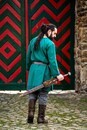Tunique viking Borr Verte brodée
