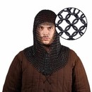 Camail noir maille butée - 10 mm -
