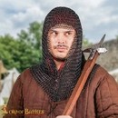 Camail noir maille butée - 10 mm -
