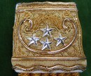 Écharpe de commandement de général de division, réalisée à partir d'une écharpe de la 3 ème république.