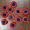 Cocardes tricolores: bleu, ARGENT, rouge pour képis belle époque. Neuves de stock. Prix à l'unité