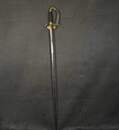 Épée au motif de combat de cavaliers. Combat Guindey/Louis de Prusse à Saafeld?