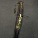 Sabre d'officier d'infanterie Empire, fusée cuir filigranée, fourreau neuf