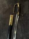 Sabre d'officier d'infanterie Empire, fusée cuir filigranée, fourreau neuf