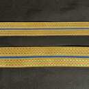 Galon Lézardé - Or 1 raie bleu céleste - 19 et 27 mm - Fab. Française ancienne - Au mètre   