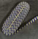 Galon Lézardé couponné Or et Bleu - 22 mm - Fab. Française ancienne - Au mètre -  