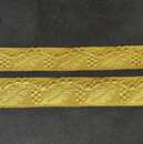Galon ondulé d'un coté feuilles de chêne Or  - 20 et 26 mm - Fab. Française Moderne - au mètre 