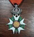 Ordre de la Légion d'Honneur, étoile de chevalier second Empire avec son ruban ancien