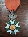 Ordre de la Légion d'Honneur, étoile de chevalier second Empire avec son ruban ancien