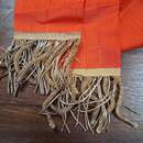 Ceinture Rouge pour avocat. Frange Or petites et grosses torsades. Tissu moiré 