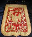 Sabretache rouge ou verte de général de brigade de cavalerie légère, 1er Empire