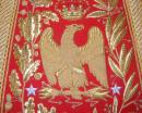 Sabretache rouge ou verte de général de brigade de cavalerie légère, 1er Empire