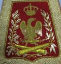 Sabretache d'officier d'artillerie à cheval de la garde, 1er Empire