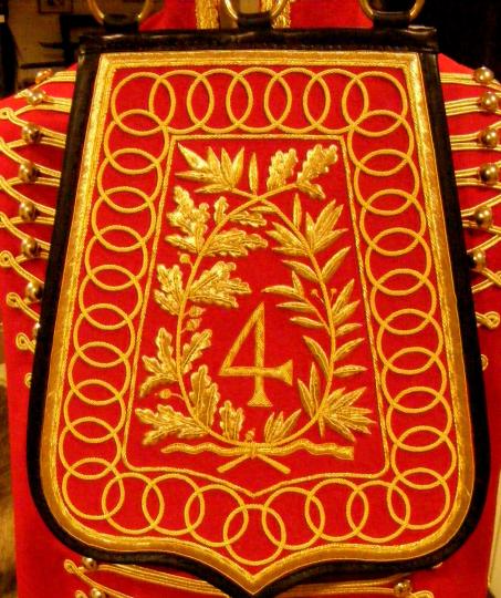 Sabretache du 4e hussard - Officier Empire 