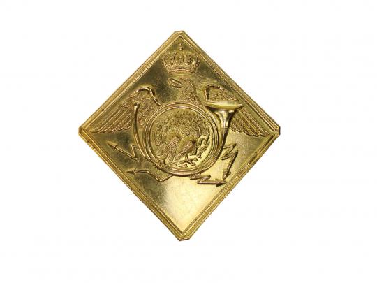 Voltigeur, règlement de 1806 - Plaque de shako laiton 1er Empire