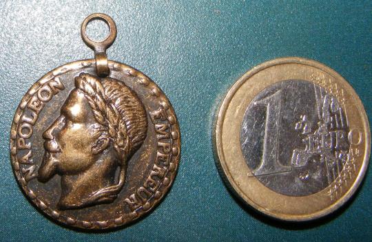 Pendentif à l'effigie de napoléon III