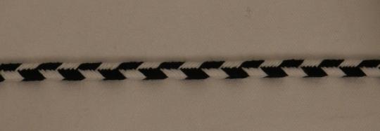 Cordon carré noir et blanc pour brandebourgs 3,5 x 3,5 mm