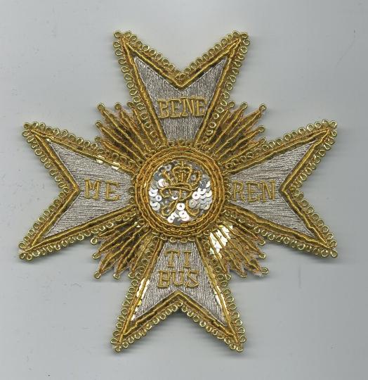 Wurtemberg : ordre du mérite militaire 1er type, plaque de grand croix