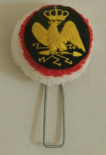 Pompon cocarde avec aigle en soie - L'unité