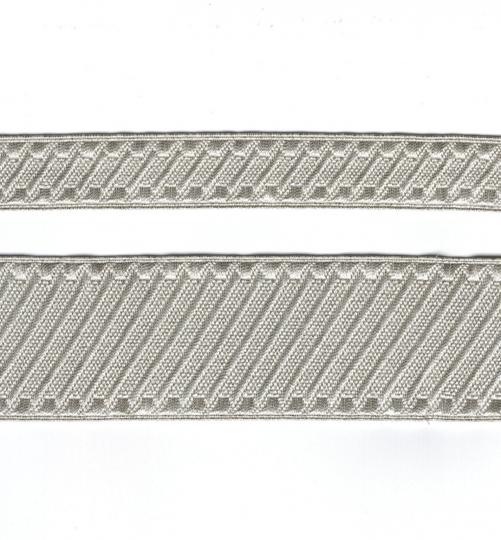 Bâton argent - Galon militaire - Fab. Française - Le mètre 