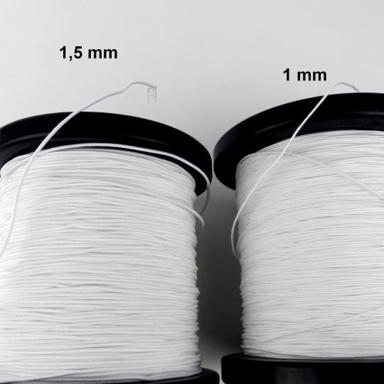 Cordon cable blanc - Fabrication francaise - Le mètre