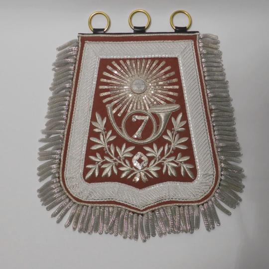 Sabretache d'officier du 7e régiment de chasseur à cheval