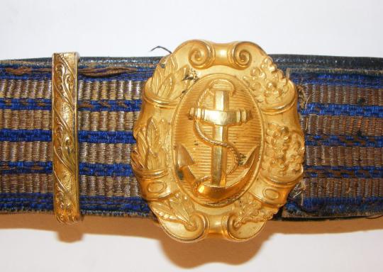 Ceinturon d'officier de marine, vers 1900