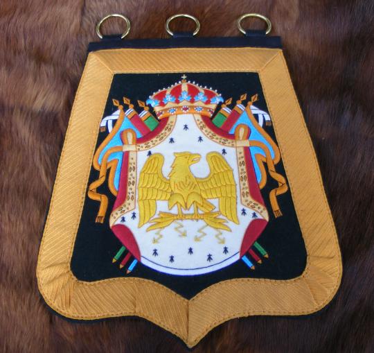 Sabretache de chasseur à cheval de la garde, troupe - Aigle brodée ou laiton