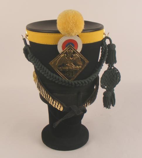 Shako de voltigeur du 51 ème de ligne