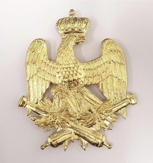 Aigle de shako d'artillerie à pied de la garde 1er Empire - L'unité